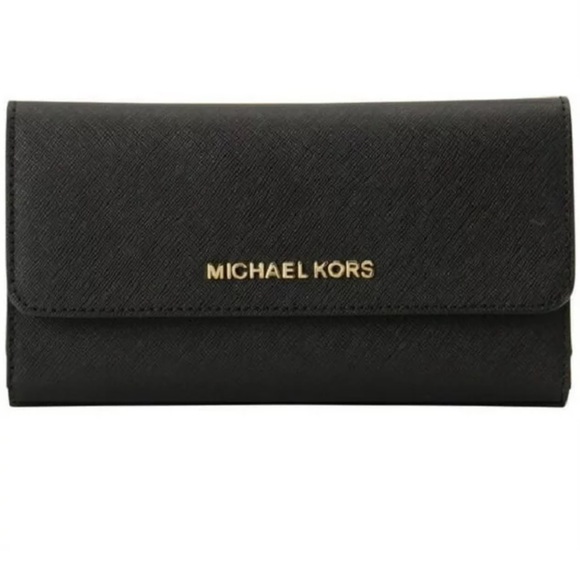 Michael Kors Accessories - NWT Michael Kors | Jet Set Trifold Wallet | Black